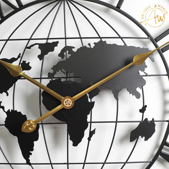 Global Map of Earth Clock - Stylish Timepiece for World Travelers