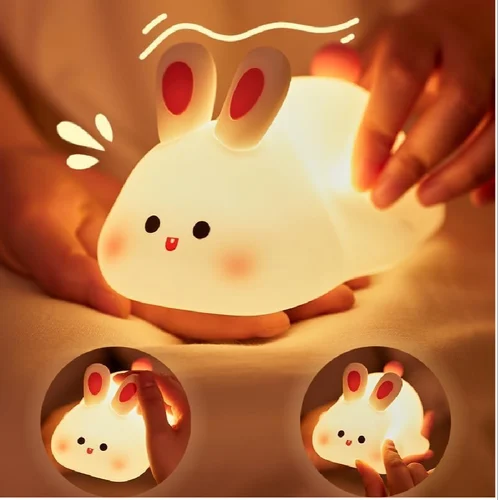 Adorable Rabbit Silicone Lamp – The Perfect Night Light for Kids