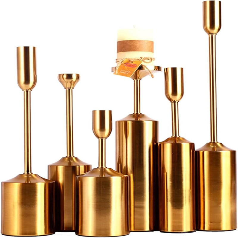 6-Piece Metal Candle Stand Set: Elevate Your Home Decor