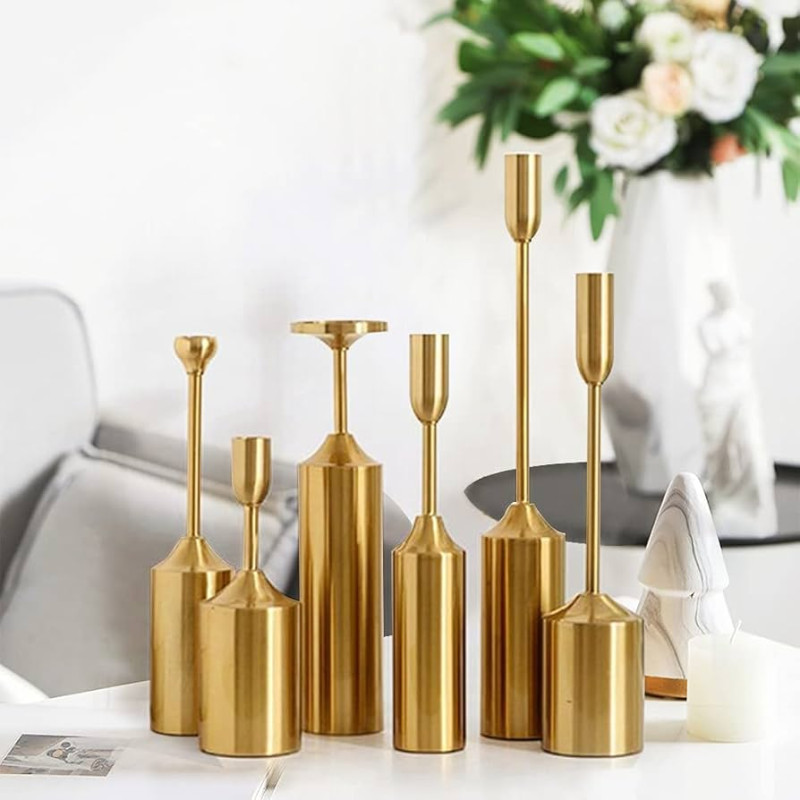 6-Piece Metal Candle Stand Set: Elevate Your Home Decor