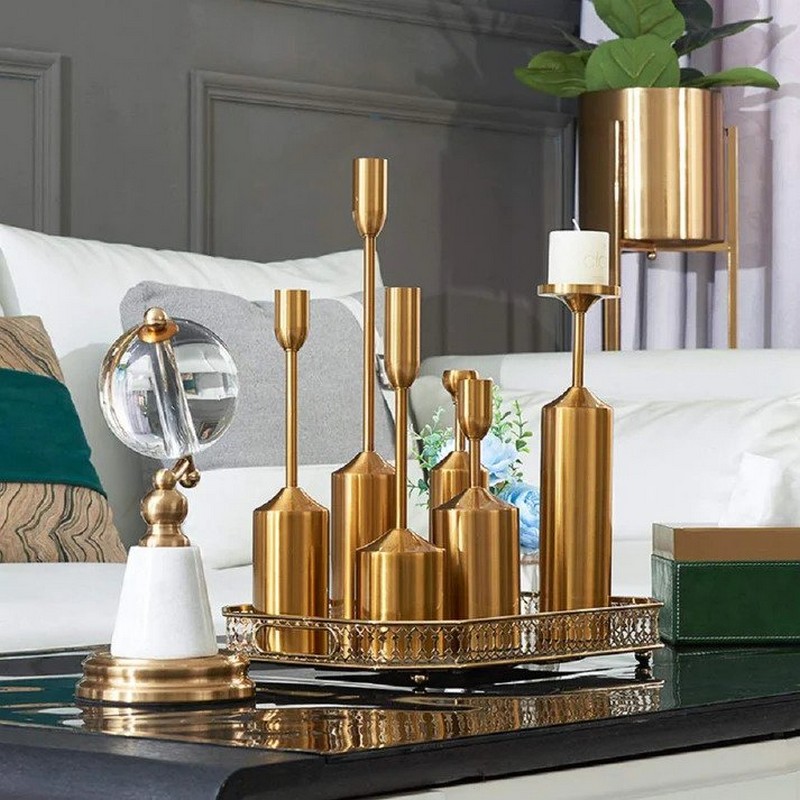 6-Piece Metal Candle Stand Set: Elevate Your Home Decor