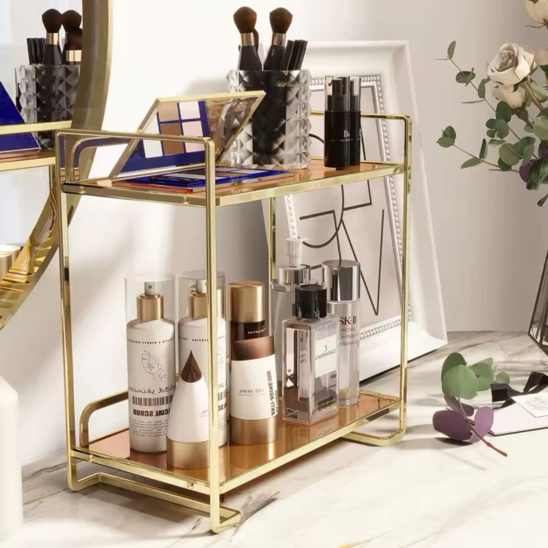 2-Tier Luxury Décor Stand: Elevate Your Home Aesthetics