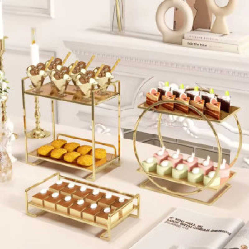 2-Tier Luxury Décor Stand: Elevate Your Home Aesthetics