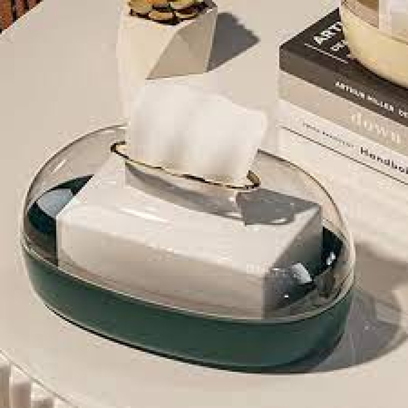 Stylish Wall-Mounted Transparent High Gloss Tissue Box