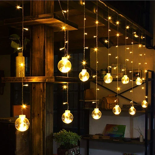 Transform Your Space with Big Ball Curtain LED String Lights
