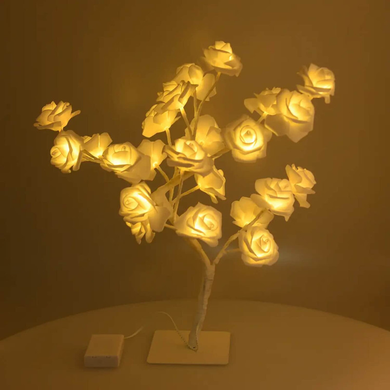 Elegant Rose Lamp - Illuminate Your Space with Beauty