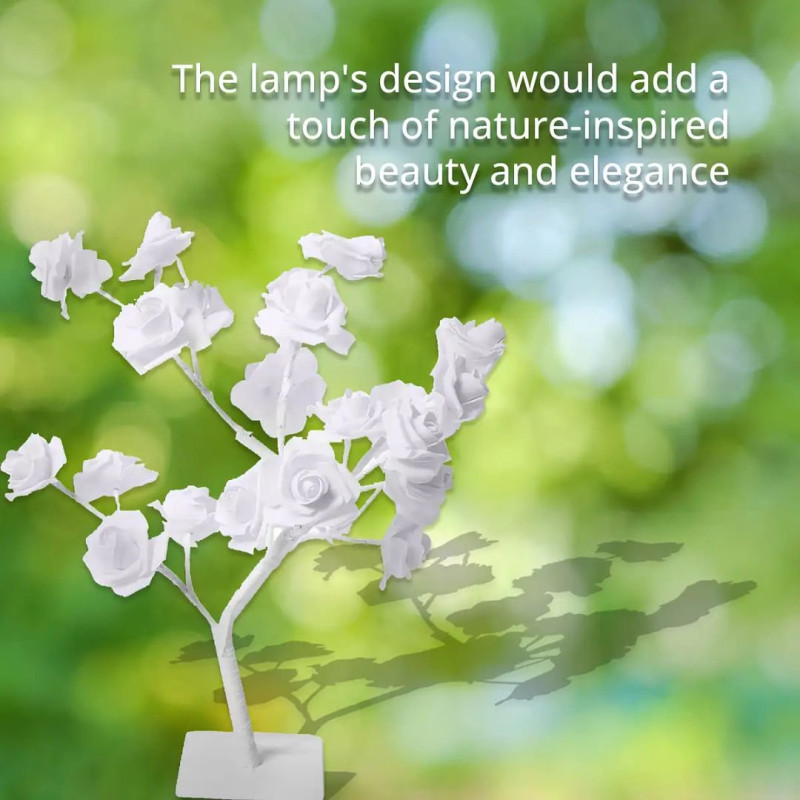 Elegant Rose Lamp - Illuminate Your Space with Beauty