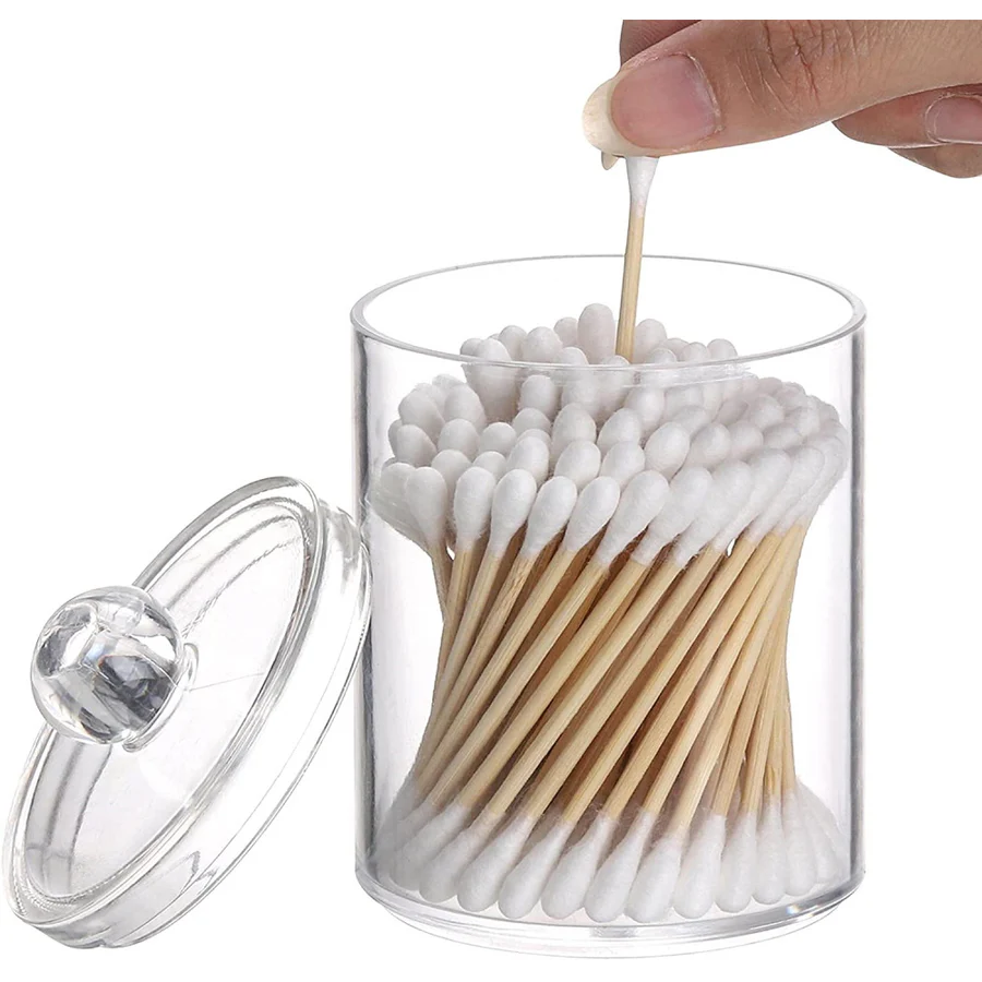 Stylish Acrylic Cotton Swab Holder for Organized Spaces
