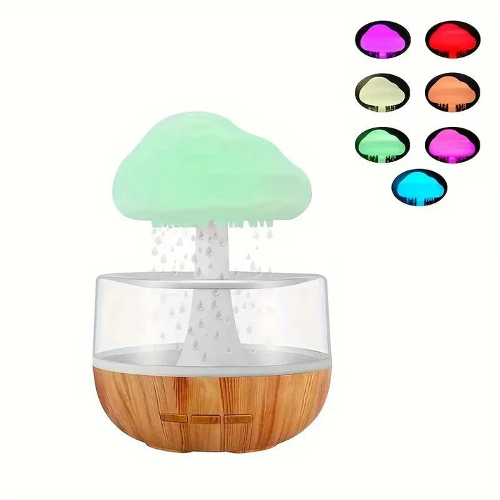 Mushroom Rain Humidifier with Night Light – Enhance Your Space
