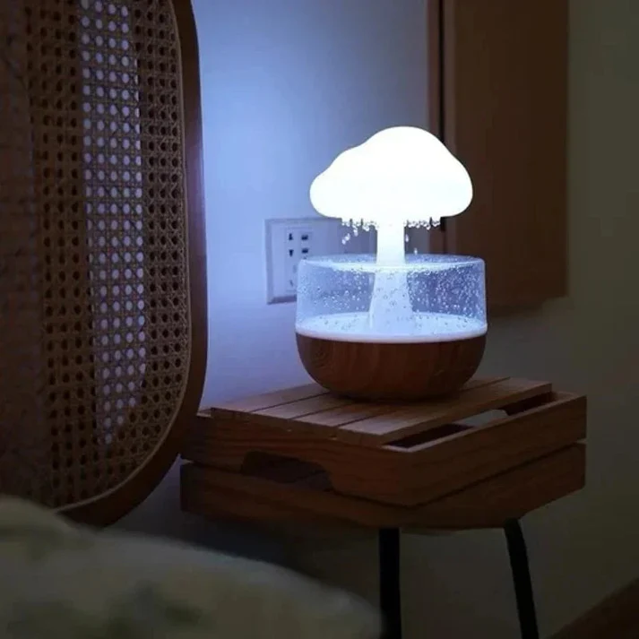 Mushroom Rain Humidifier with Night Light – Enhance Your Space