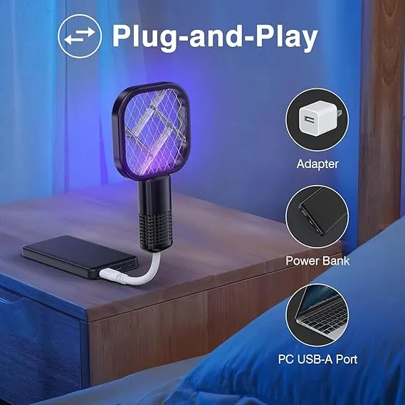 Portable Mosquito Killer Lamp – USB Rechargeable, Silent & Safe Insect Trap