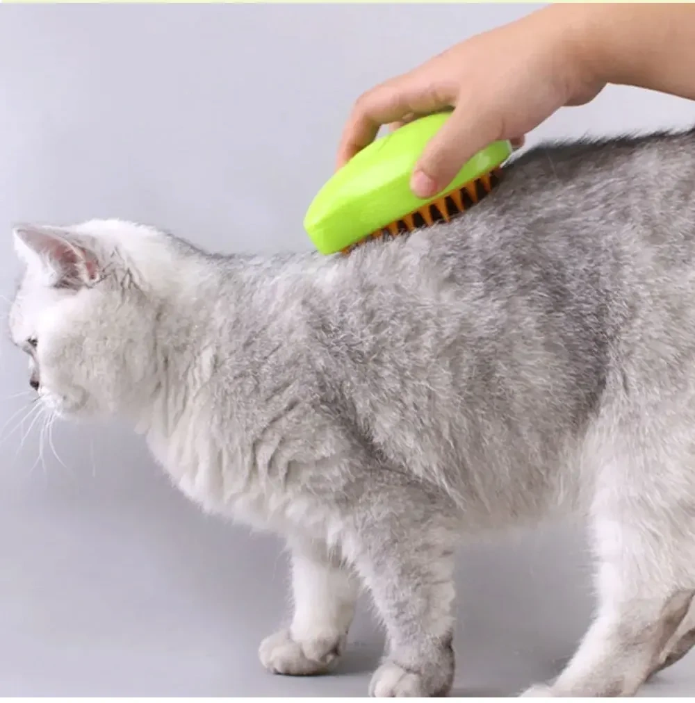 Effortless Pet Grooming with Soft Steam Brush