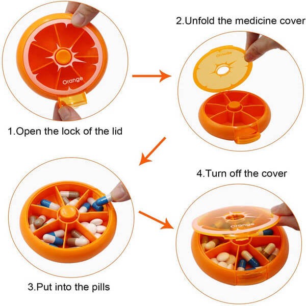 Carrying Case Portable Pills Box