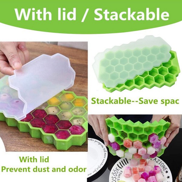 Silicone Honeycomb Ice Tray Without Lid