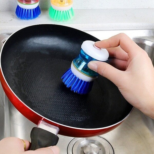 Liquid Soap Dispenser Wash Pot Brush