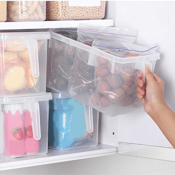 Portable Refrigerator Fridge Sealed Food Fruits Storage Box Organizer