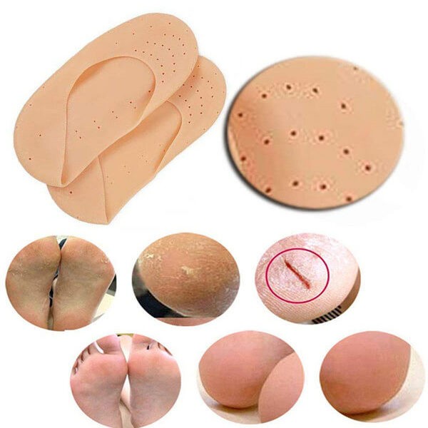 Soft Silicone Heels Protector Anti Crack Foot Spa Socks (Pair)