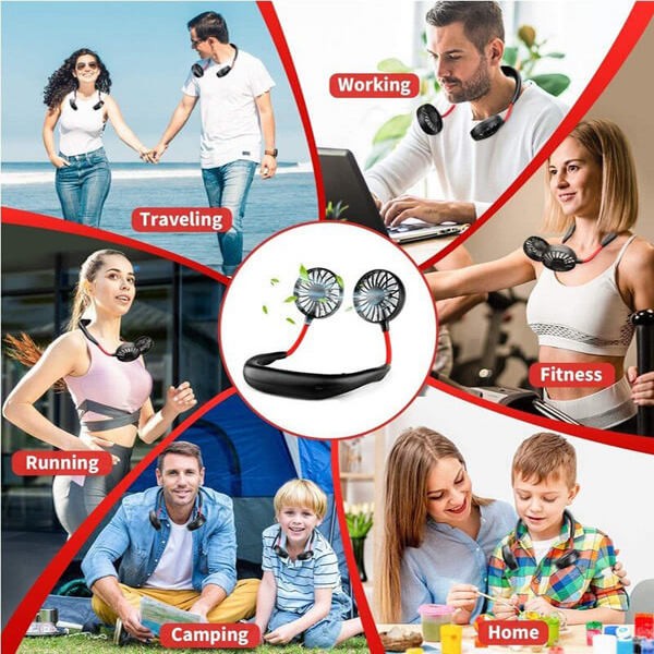 Rechargeable Mini USB Portable Neck Fan
