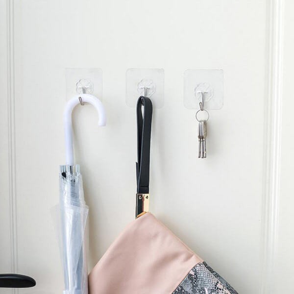 Adhesive Heavy Duty Wall Hooks Pack of 3