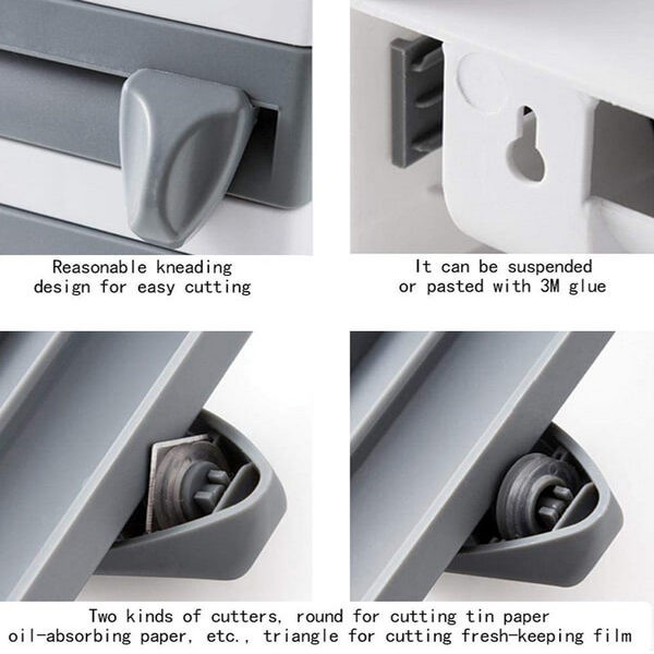 3 In 1 Wall Mounted Kitchen Tissue Roll Holder