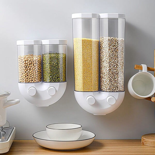 Wall-Mounted Cereal Dispenser for Bulk Dry Food