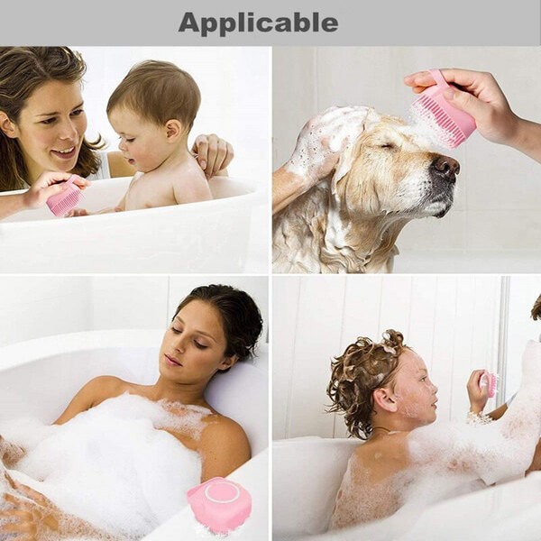 Silicone Body Scrub Sponges with Soap Dispenser Bath Brush