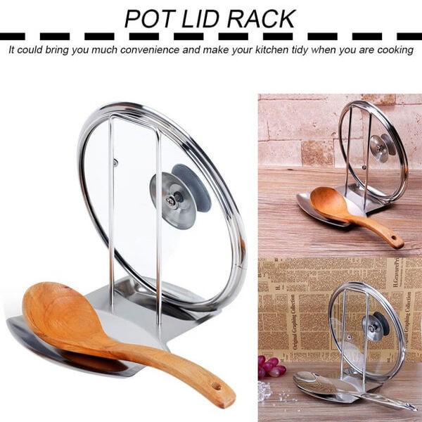 Stainless Steel Lid and Spoon Rest