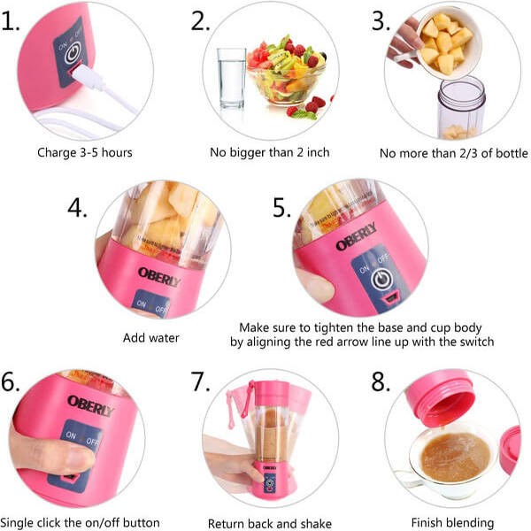 Portable USB Electric Fruit Juicer