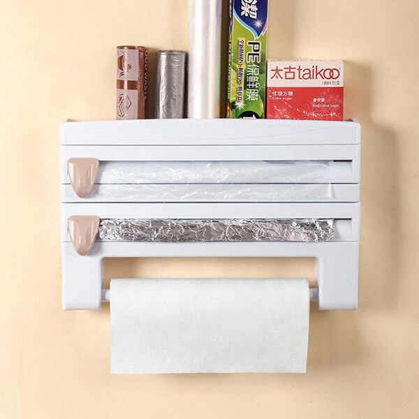 3 In 1 Wall Mounted Kitchen Tissue Roll Holder