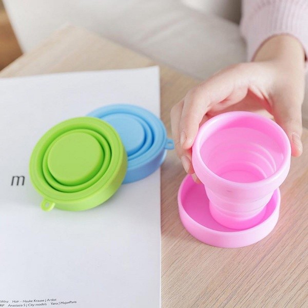 Silicone Foldable Travel Cup Glass