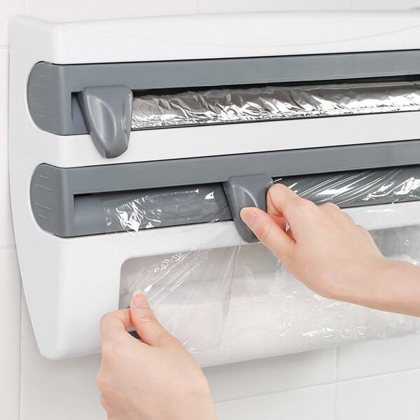 3 In 1 Wall Mounted Kitchen Tissue Roll Holder