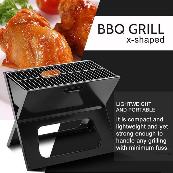 Foldable BBQ Grill X Shape