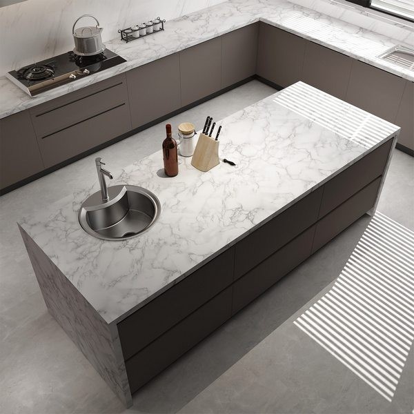 3D Marble Self Adhesive Sheet Bathroom Kitchen Cupboard Room Decoration Sticky Paper Decal