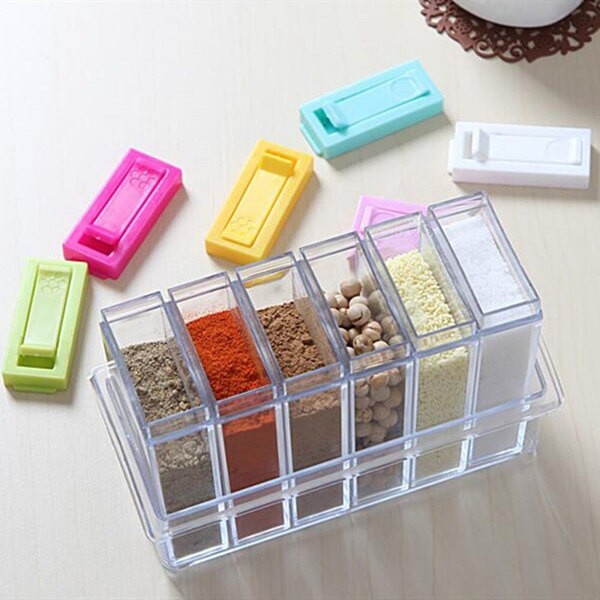 Spice Shaker Jar with Tray 6 Pcs set