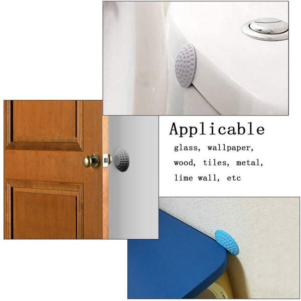 Rubber Door Knob Wall Protectors Pack of 2