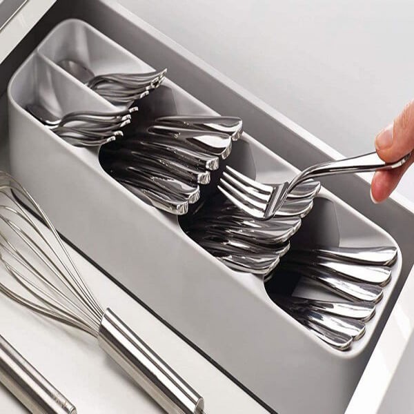 Kitchen Drawer Spoon Knife Fork Cutlery Flatware Storage Box Organizer