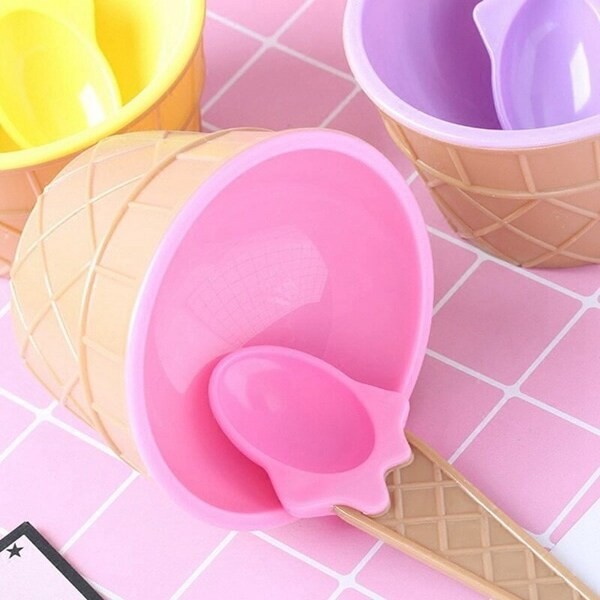 Ice Cream Cup with Spoon