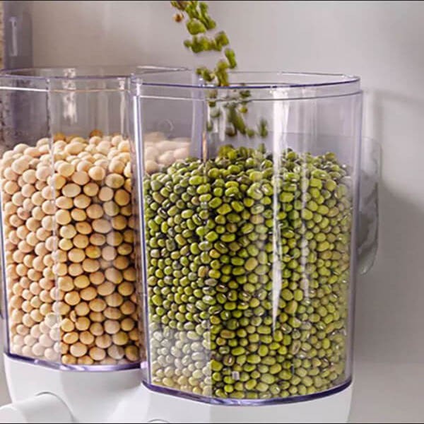 Wall-Mounted Cereal Dispenser for Bulk Dry Food
