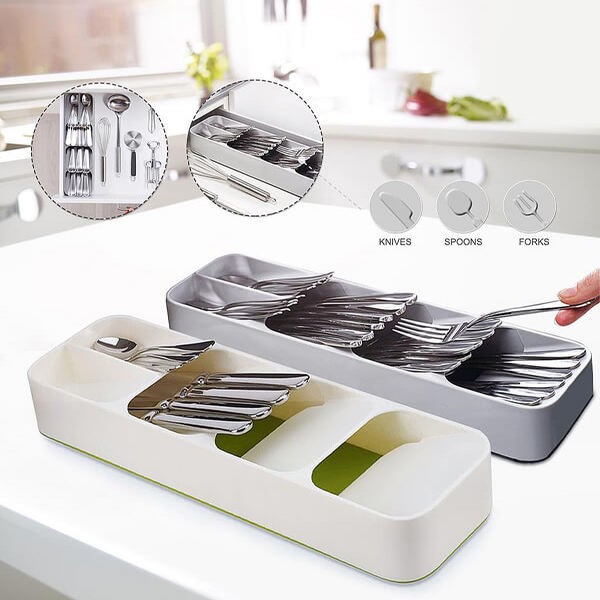 Kitchen Drawer Spoon Knife Fork Cutlery Flatware Storage Box Organizer