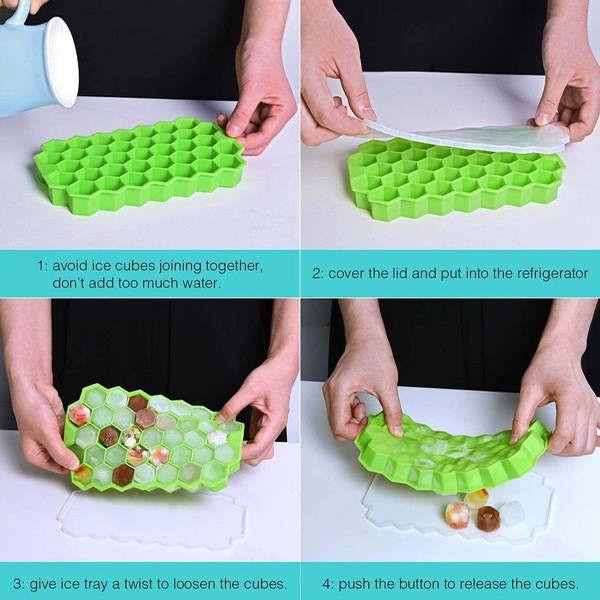 Silicone Honeycomb Ice Tray Without Lid