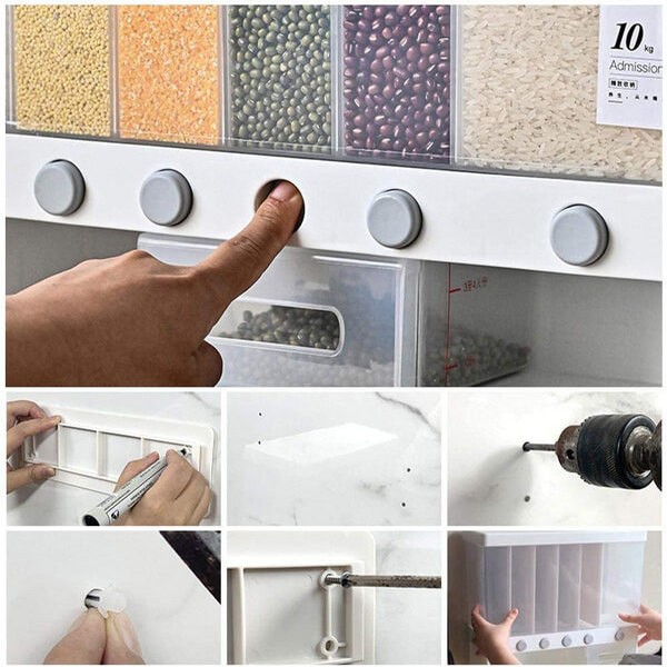 10KG Wall Mounted Rice Dispenser