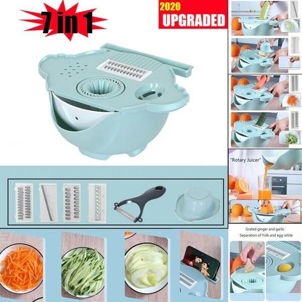 Vegetable Cutter With Drain Basket Kitchen