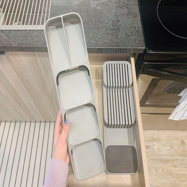 Kitchen Drawer Spoon Knife Fork Cutlery Flatware Storage Box Organizer