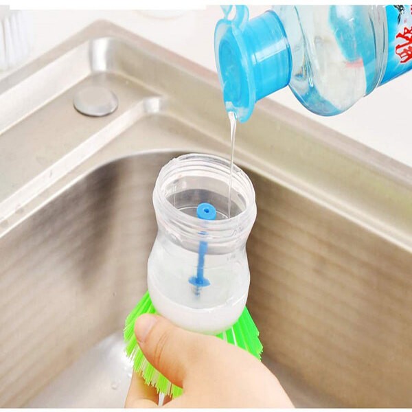 Liquid Soap Dispenser Wash Pot Brush