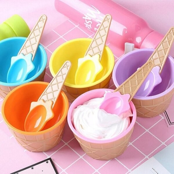 Ice Cream Cup with Spoon