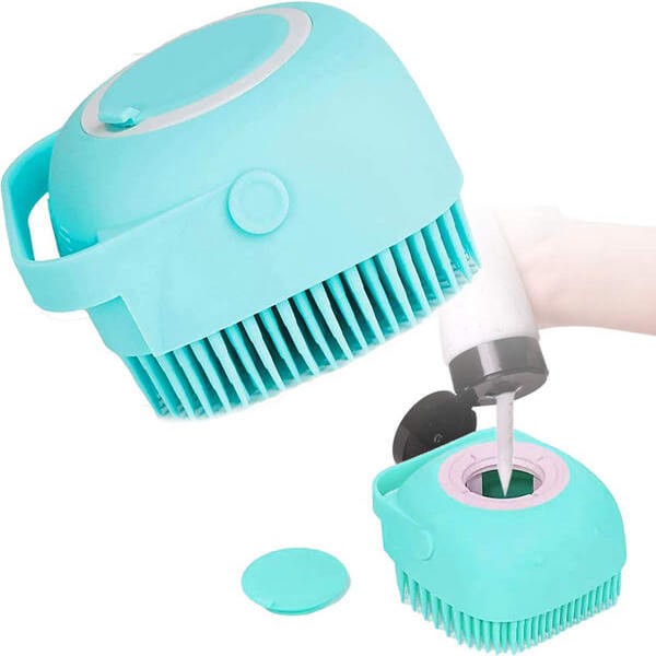 Silicone Body Scrub Sponges with Soap Dispenser Bath Brush