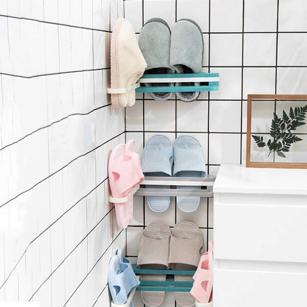 3 in 1 Foldable Slippers Plastic Shoes Hanger