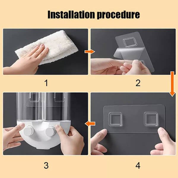 Wall-Mounted Cereal Dispenser for Bulk Dry Food