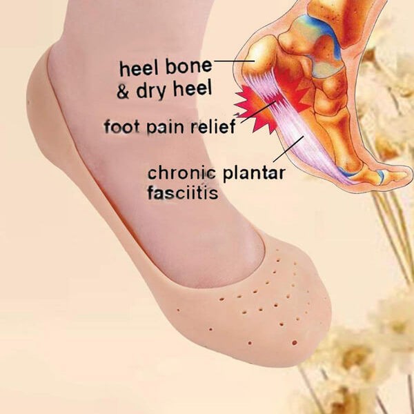 Soft Silicone Heels Protector Anti Crack Foot Spa Socks (Pair)