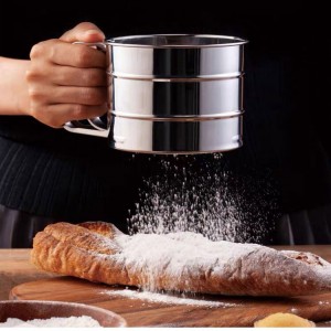 Stainless Flour strainer Sieve Cup Powder Mesh